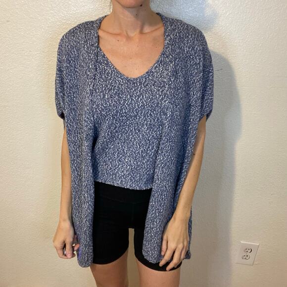 Stitches & Stripes 2 Piece Matching Set Sweater Tank & Short Sleeve Cardigan S - Picture 1 of 8